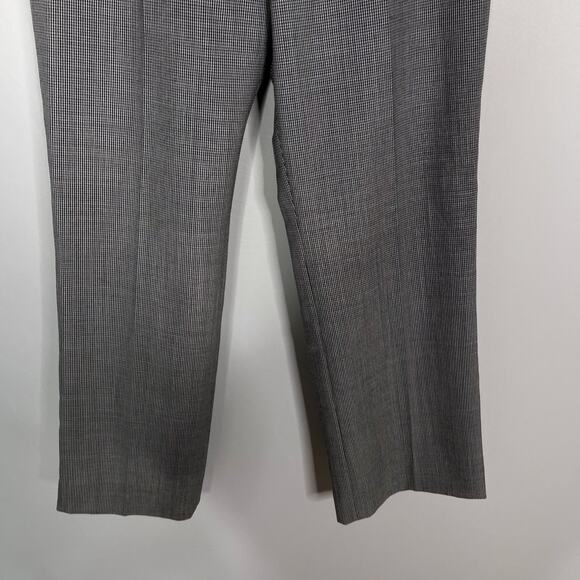 Pendleton Womens 8P Black White Houndstooth Straight Leg Trouser Dress Pant Wool - Picture 4 of 11